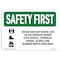 Signmission OSHA SAFETY FIRST, 5" Height, Decal, 7" x 5", Landscape, Steam And Hot Water Can Cause With Symbol OS-SF-D-57-L-10979 - alternate 1